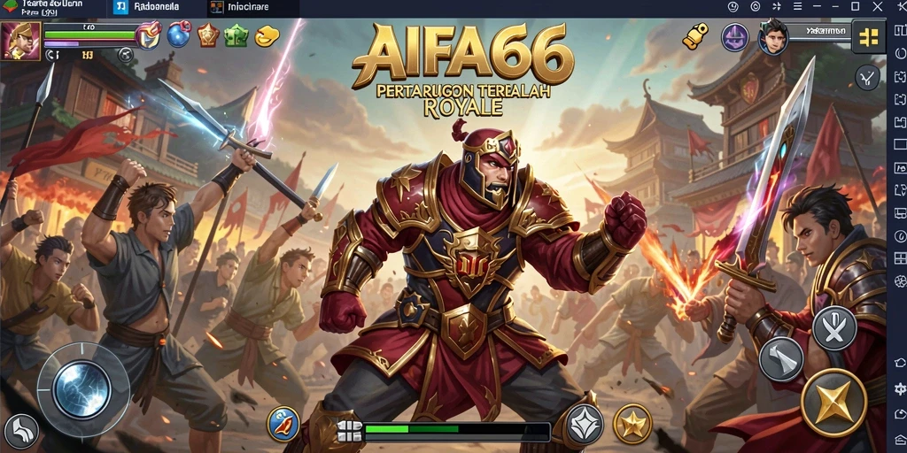Screenshot AIFA66 menampilkan aksi intens di medan perang Battle Royale.
