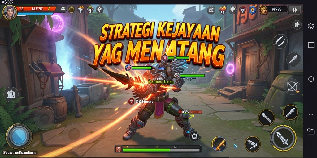 Screenshot gameplay ASG55 yang menampilkan strategi pertempuran mendebarkan.