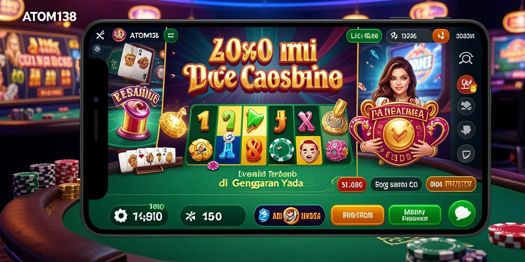 Tampilan menarik dari permainan Live Casino di ATOM138.