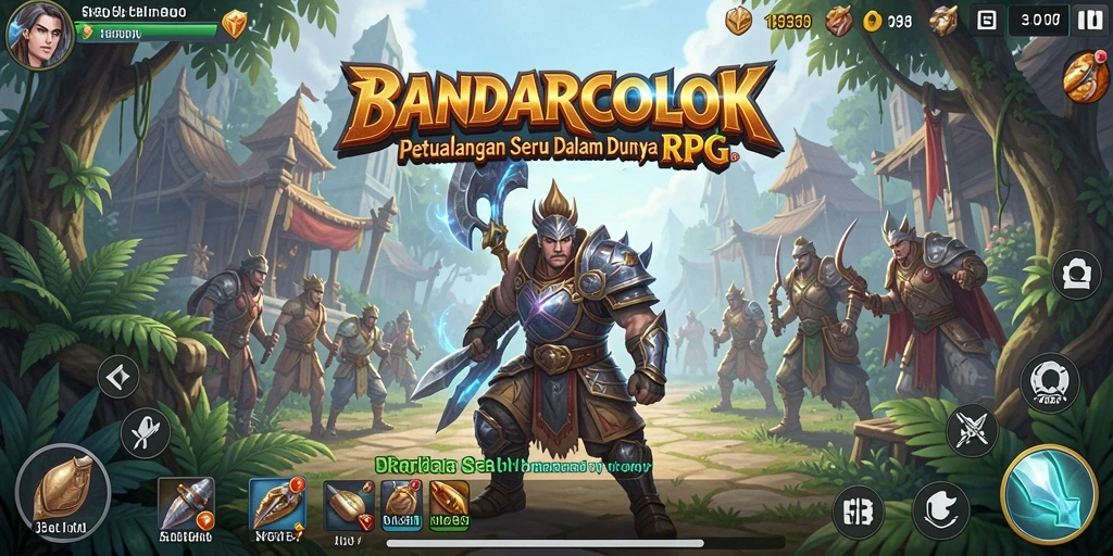 Tampilan utama BANDARCOLOK menunjukkan pertarungan seru dan karakter yang beragam.