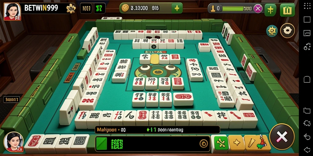 Screenshot gameplay BETWIN999 dengan papan Mahjong yang menantang.