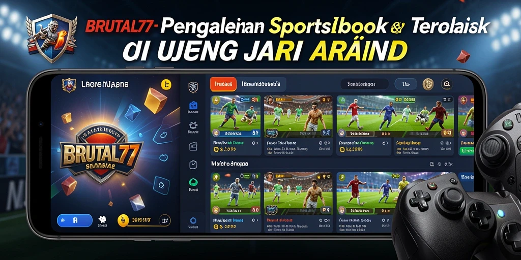 Screenshot gameplay <strong>BRUTAL77</strong> menampilkan antarmuka taruhan yang dinamis dan interaktif.