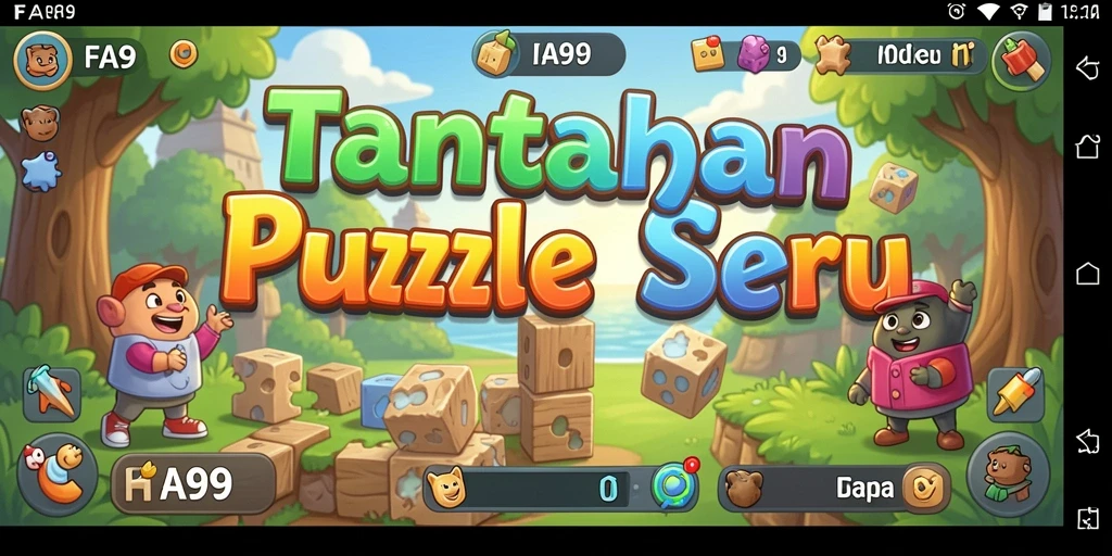 Tampilan gameplay puzzle yang menarik dan menantang.