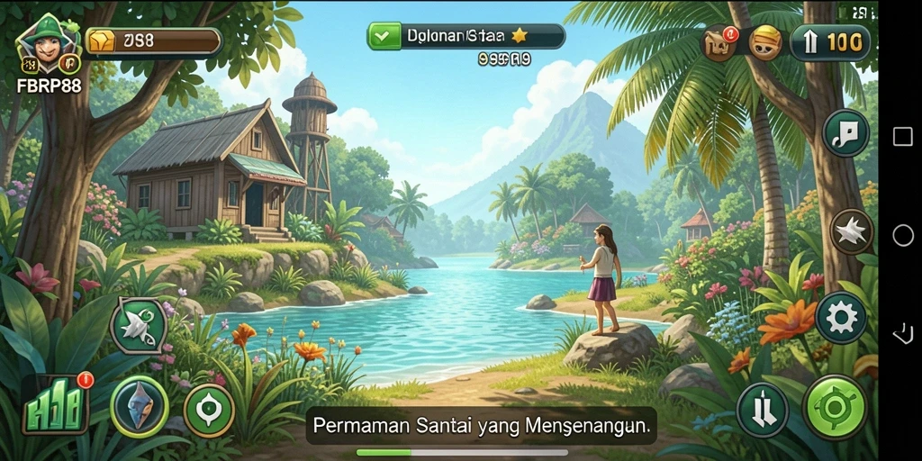 Tangkapan layar gameplay FBRP88 yang penuh warna dan seru.