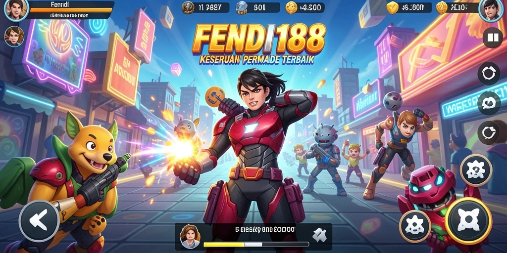Screenshot FENDI188 menampilkan gameplay Arcade yang seru dan penuh warna.