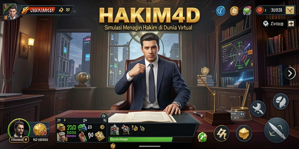 Tangkapan layar utama HAKIM4D menampilkan gameplay yang mendalam dan interaksi yang menarik.