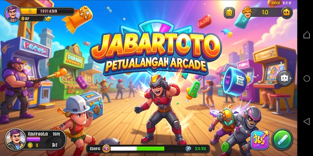 Tampilan gameplay seru JABARTOTO dengan berbagai tantangan Arcade.