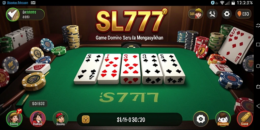 Tampilan gameplay SL777 yang menarik saat bermain Domino.