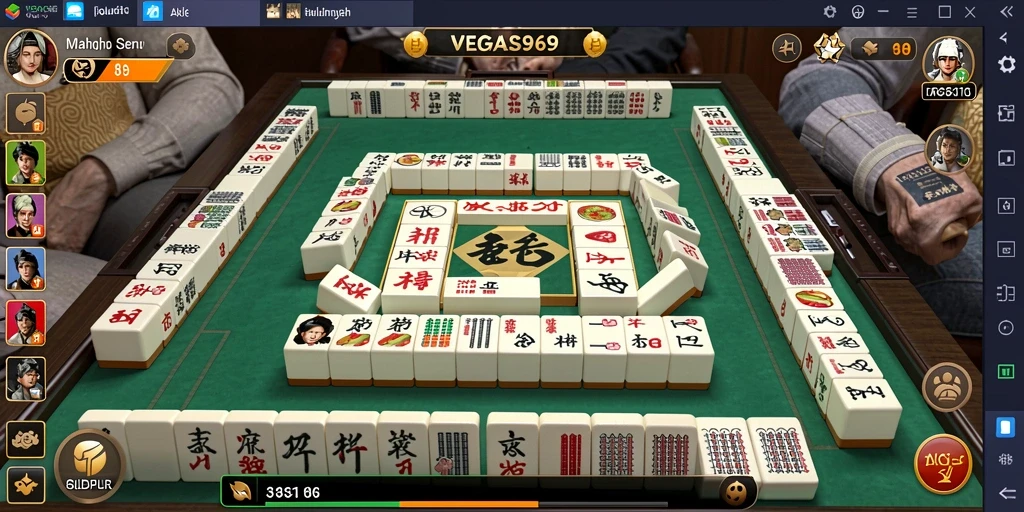 Screenshot gameplay VEGAS969 yang menampilkan aksi seru permainan Mahjong.