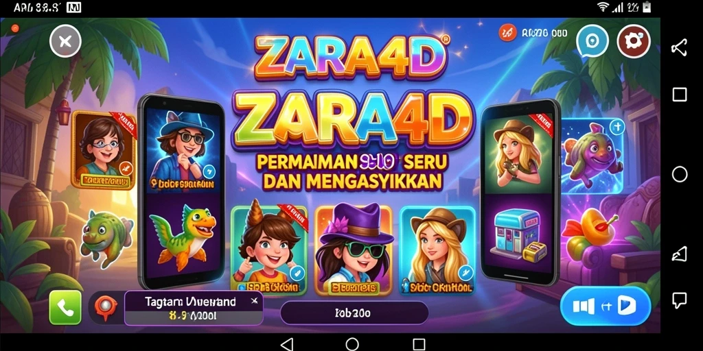 Screenshot gameplay ZARA4D dengan gulungan slot berputar.